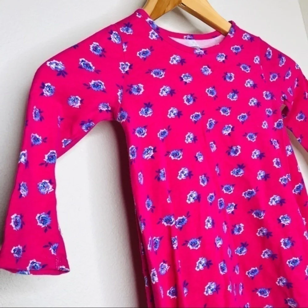 𝅺old Navy Pink with Purple Flower Cotton Dress